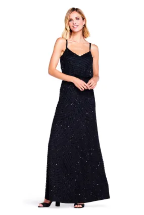 Adrianna Papell Nero - Blouson Beaded Dress