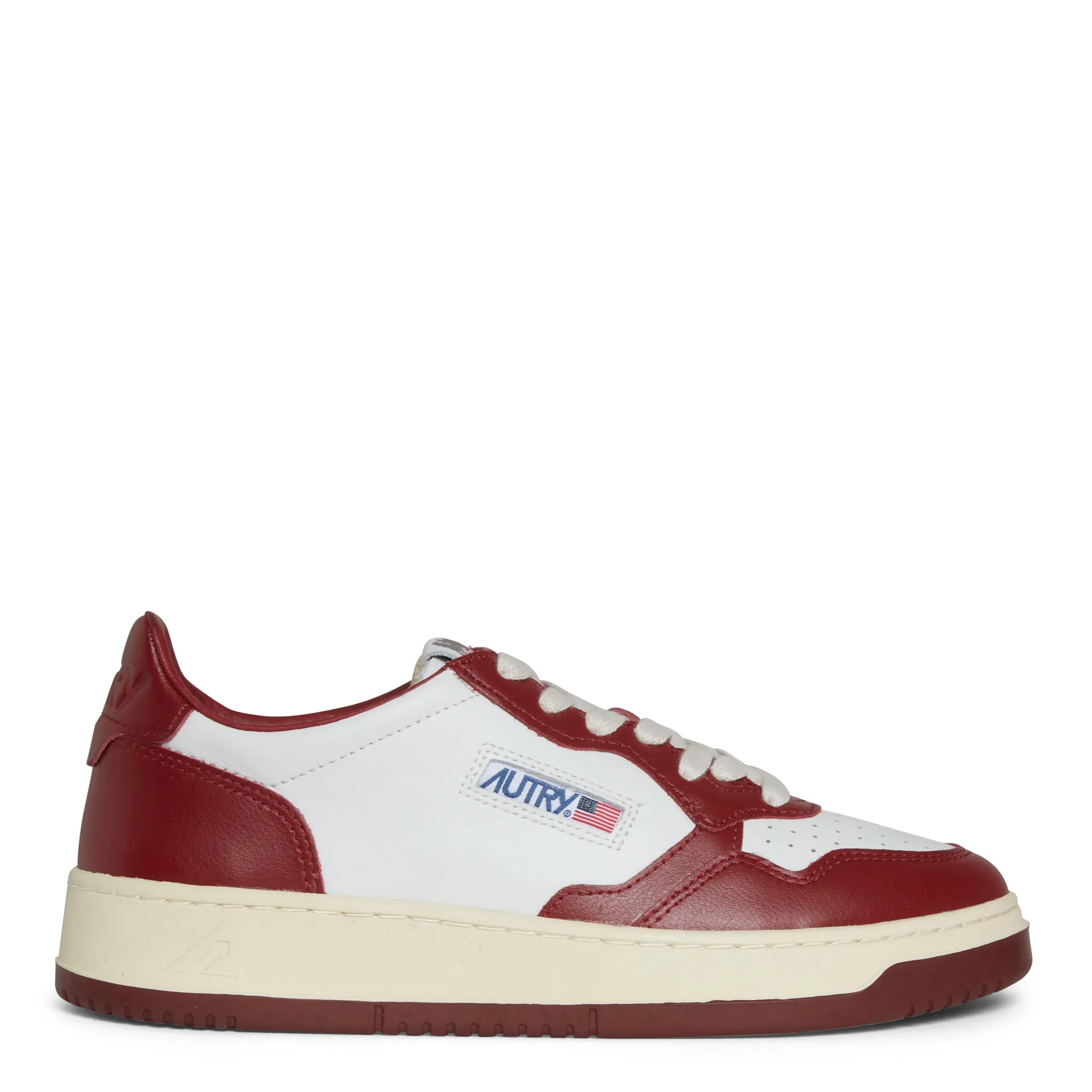 AUTRY  Sneakers ''Medalist Low'' in pelle bianca e rossa