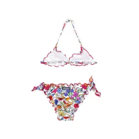 Bikini Cris Floreale Bianco E Multicolor