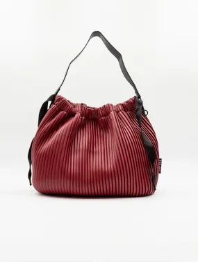 Borsa Zaino Fri-Yay in Eco Pelle Plissè Rosso