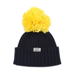 Cappello Unisex Wengen Blu Navy E Giallo