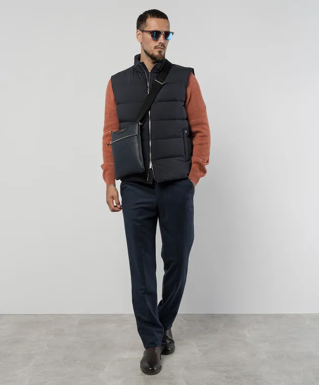 Enrico Mandelli Gilet in piumino blu A9T798519V