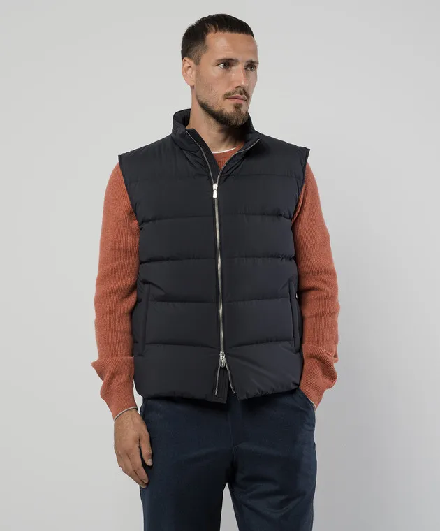 Enrico Mandelli Gilet in piumino blu A9T798519V