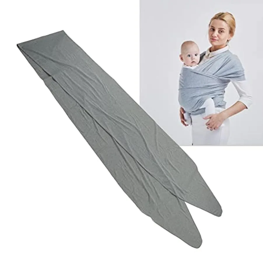 Fascia Porta Bebè Leggera Fascia Porta Bebè Traspirante Morbidezza Mani Libere Marsupio Sling Grigio Chiaro Elastico per Neonati