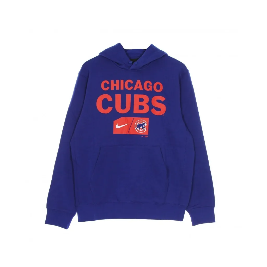 felpa cappuccio uomo mlb team lettering club pullover hoodie chicub RUSH BLUE