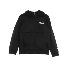 felpa cappuccio zip ragazzo air hoodie BLACK/BLACK/BLACK/WHITE