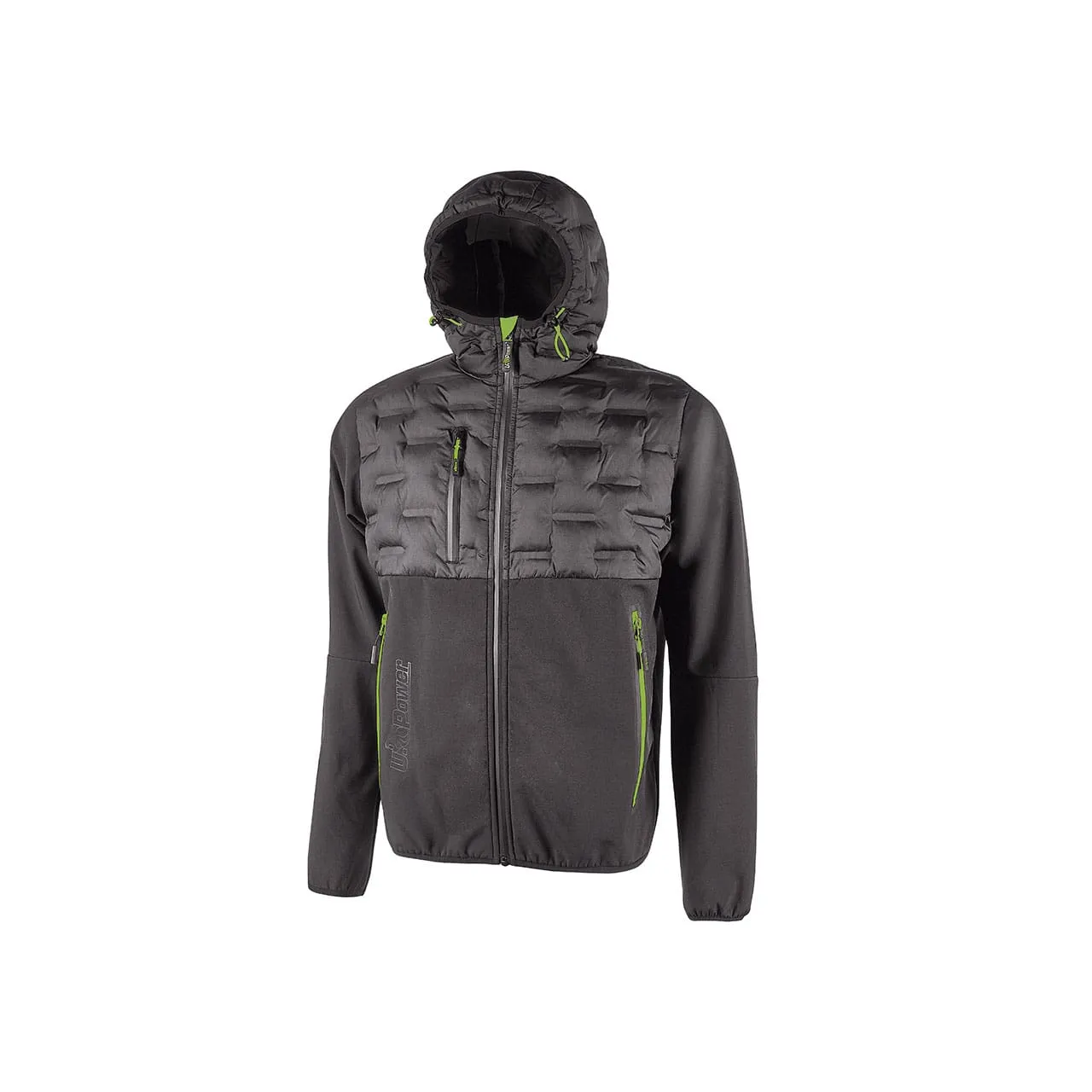 Giacca piumino da lavoro U-Power Spock in softshell grigio verde