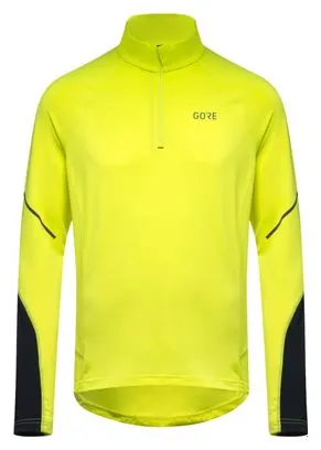 Gore Wear M Mid Zip Long Sleeve Jersey Fluorescent Yellow/Black