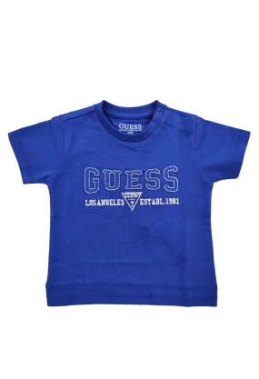 GUESS kids  t-shirt bluette logo