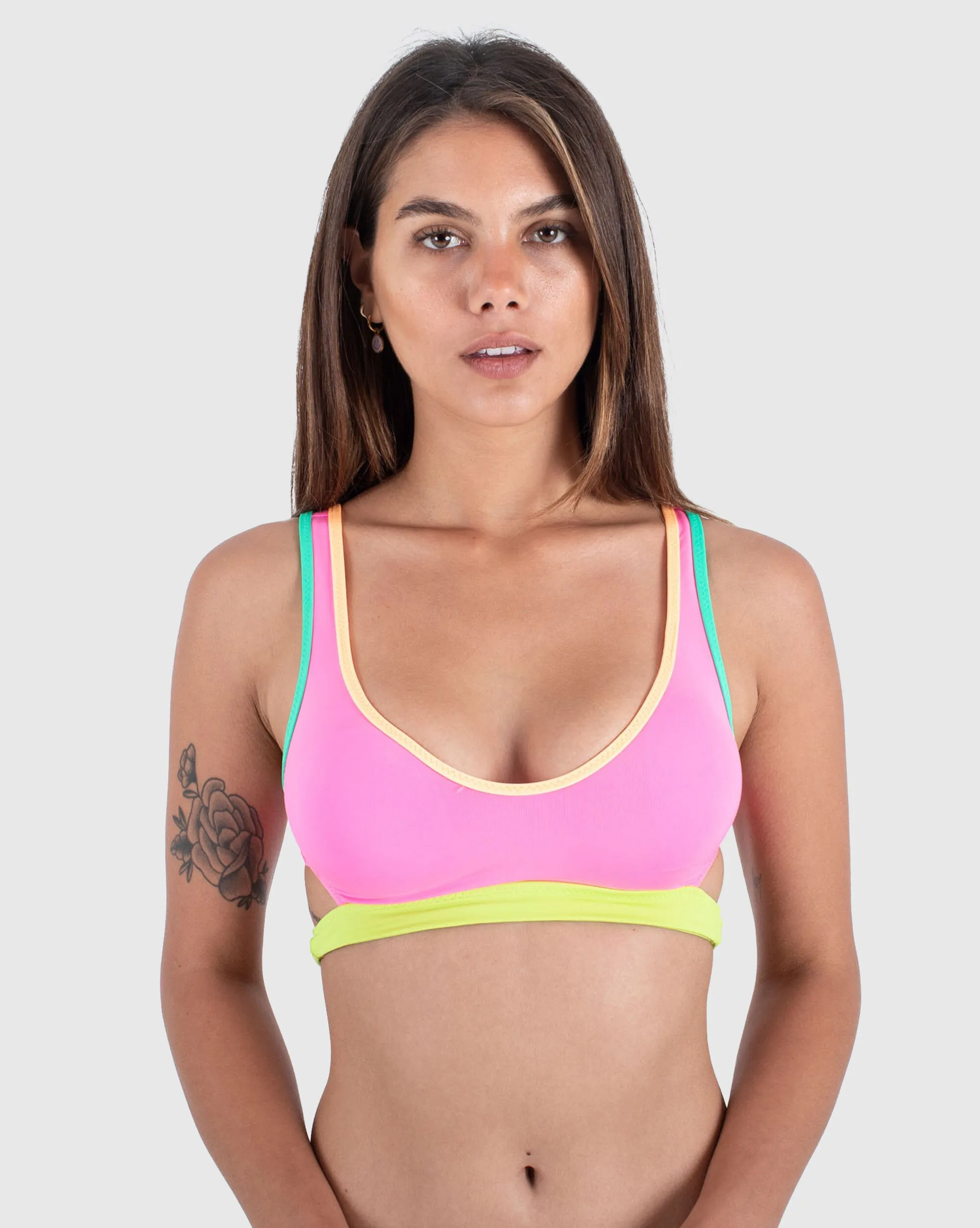 Hurley Top Bikini Around The Block Pull On Rosa Donna