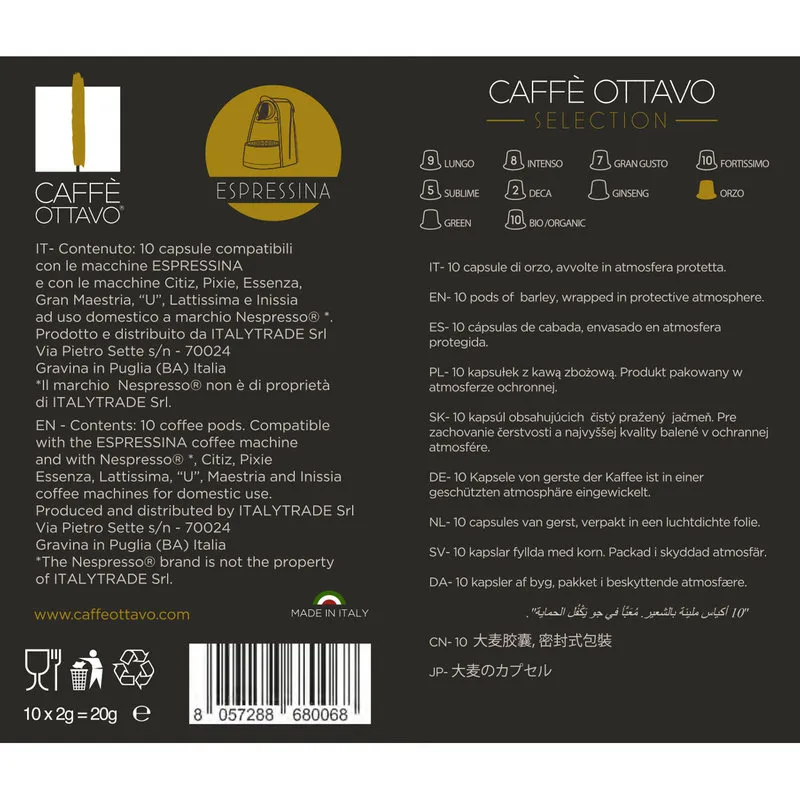 Italytrade 24 confezioni da 10 Capsule - Caffè Espresso ORZO