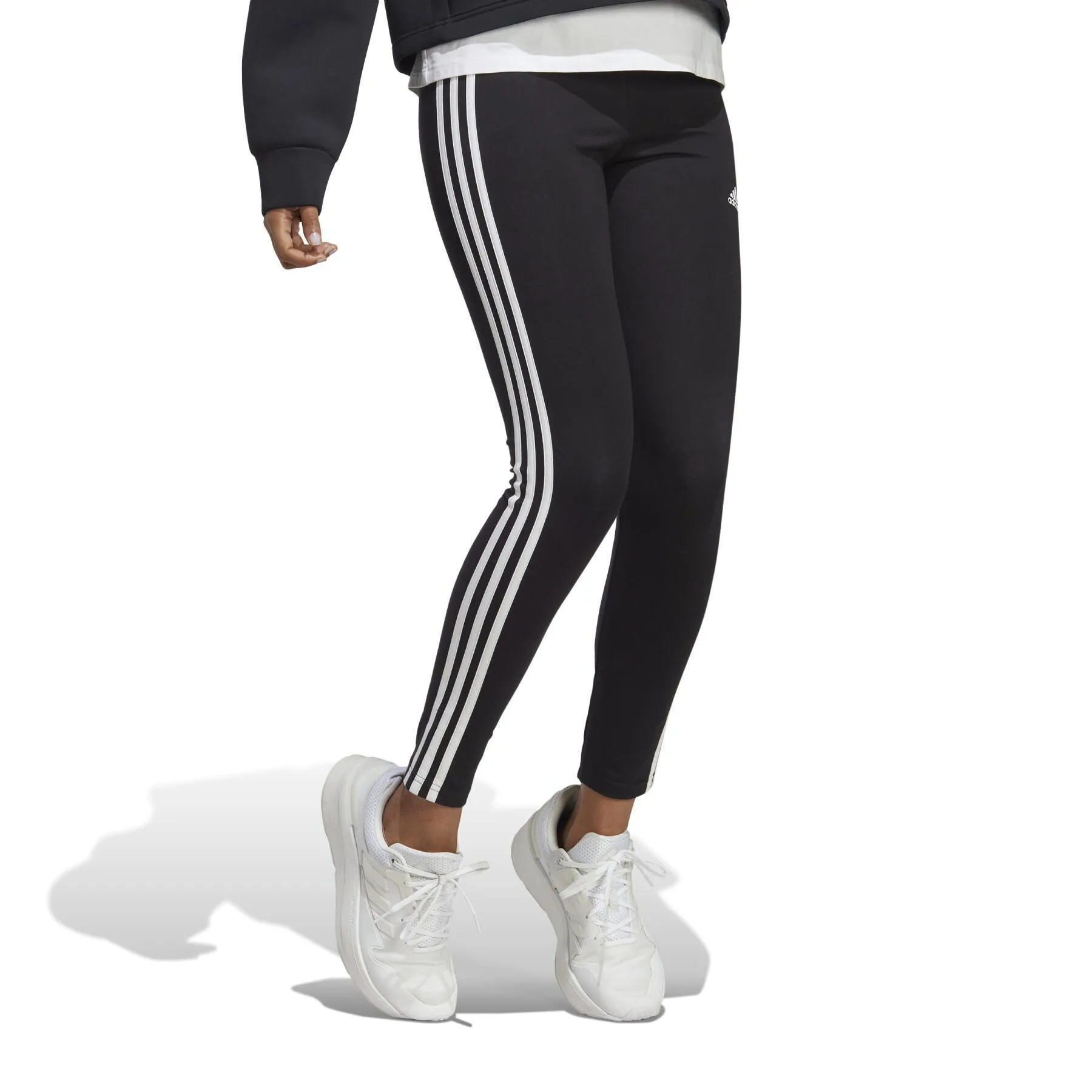 Legging donna a vita alta in jersey semplice adidas Essentials 3-Stripes