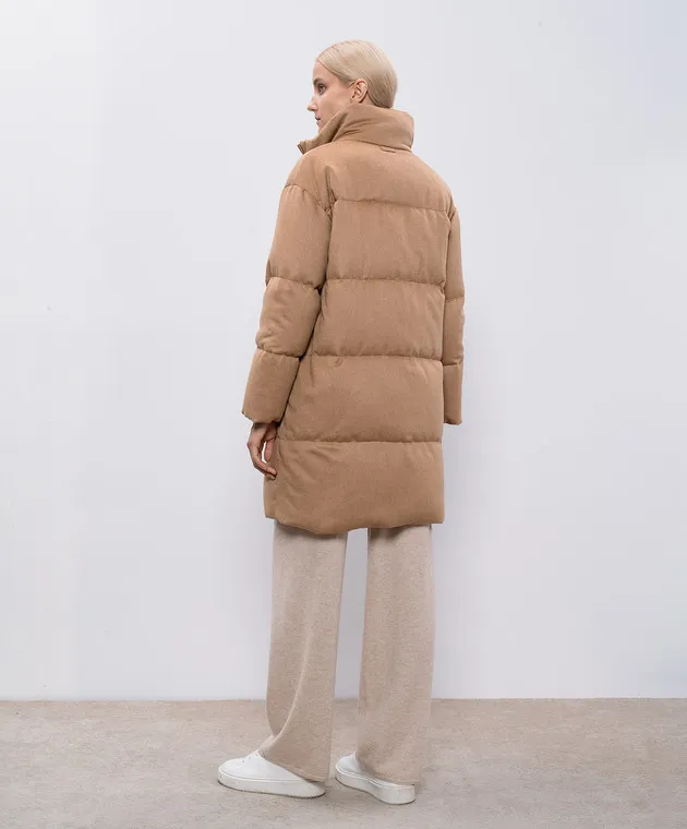 Max Mara Piumino DANTE double face marrone con lana di cammello DANTE