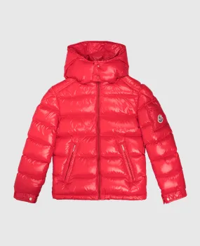 Moncler ENFANT Piumino Maya da bambino rosso con logo 1A125206895046