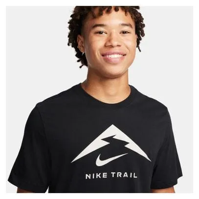 Nike Dri-Fit Trail Logo Short-Sleeve Jersey Black