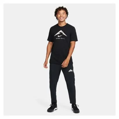 Nike Dri-Fit Trail Logo Short-Sleeve Jersey Black