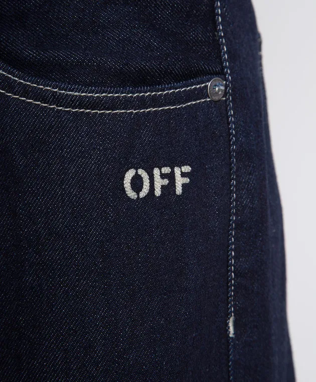 Off-White Jeans blu con logo OMYA138F23DEN001