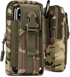 ONEFLOW Survival Case Compatibile con Cubot P40 – Custodia in nylon con moschettone, borsa tattica EDC con supporto per cintura,