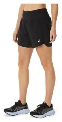 Pantaloncini Asics Road 5.5in Black da donna 2 in 1