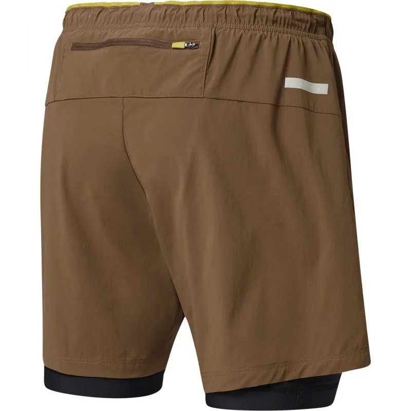 Pantaloncini HAGLOFS L.I.M Tempo Trail 2-in-1 da uomo (marrone tek/nero)