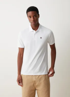 Piqué polo shirt with ribbed edges