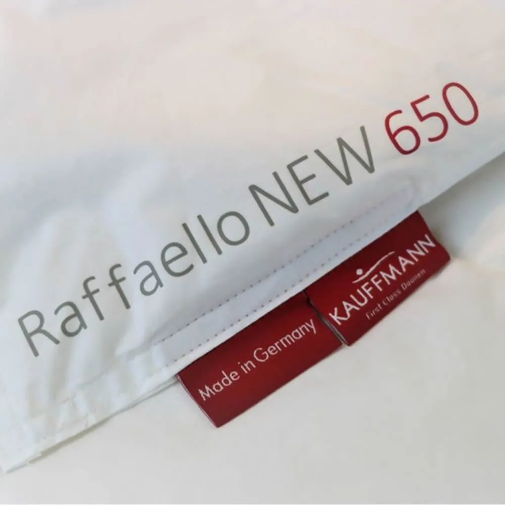 piumino raffaello 650 in vera piuma d'oca kauffmann 