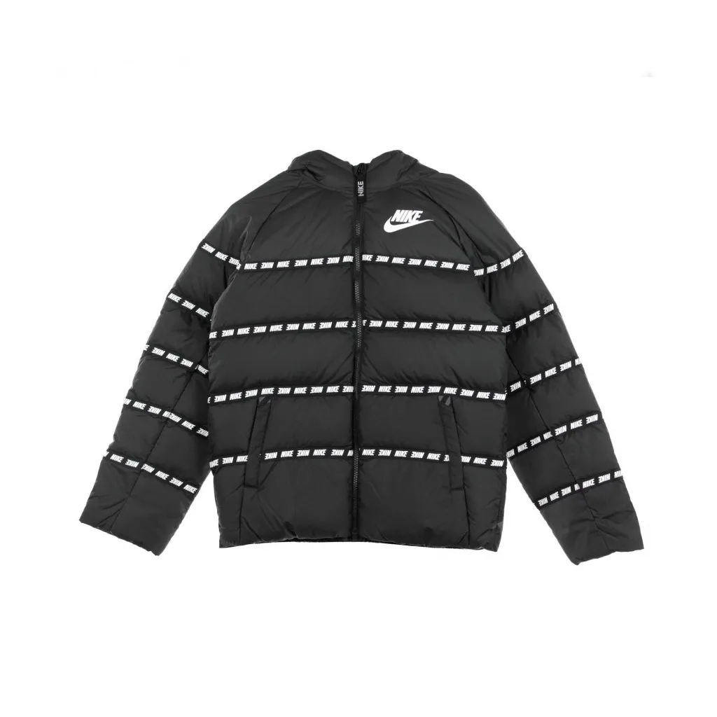 piumino ragazzo sportswear down jacket BLACK/WHITE