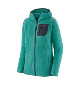 Polar Patagonia R1 Air Felpa con cappuccio (Fresh teal) donna