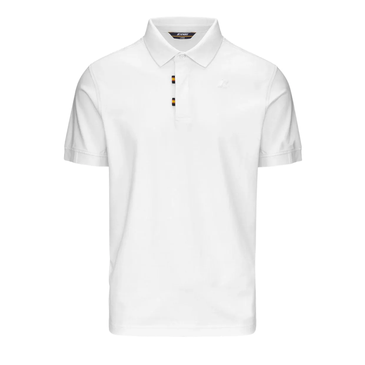 Polo Uomo K-Way Alderic Stretch Jersey Bianco