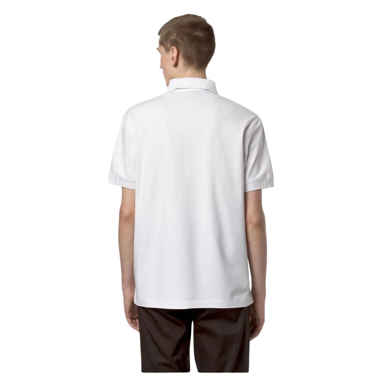 Polo Uomo K-Way Alderic Stretch Jersey Bianco