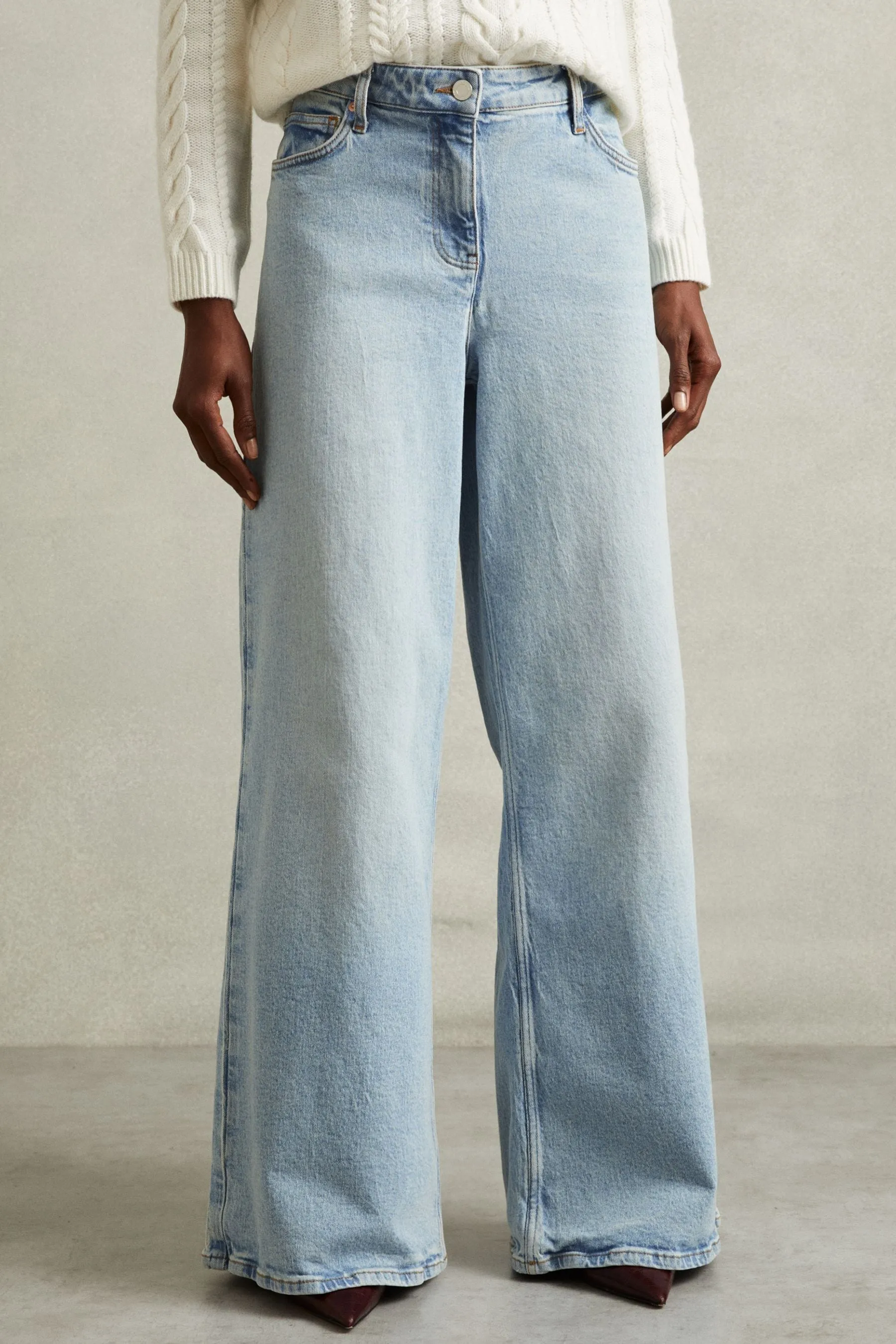 Reiss Crete Wide Leg Jeans    