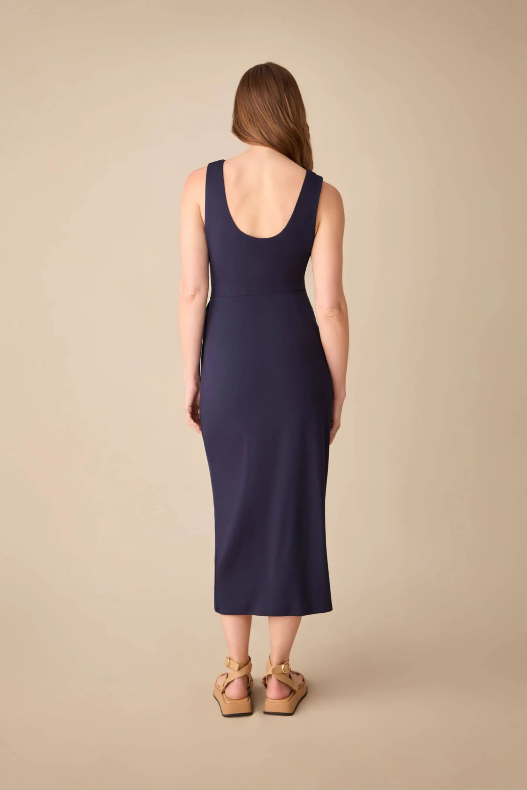 Ro&Zo Petite Blue - Jersey Tie Waist Dress