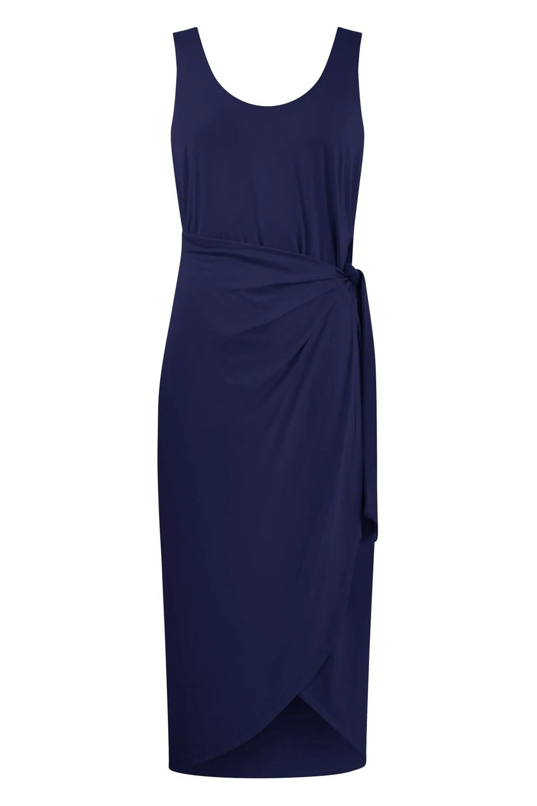 Ro&Zo Petite Blue - Jersey Tie Waist Dress