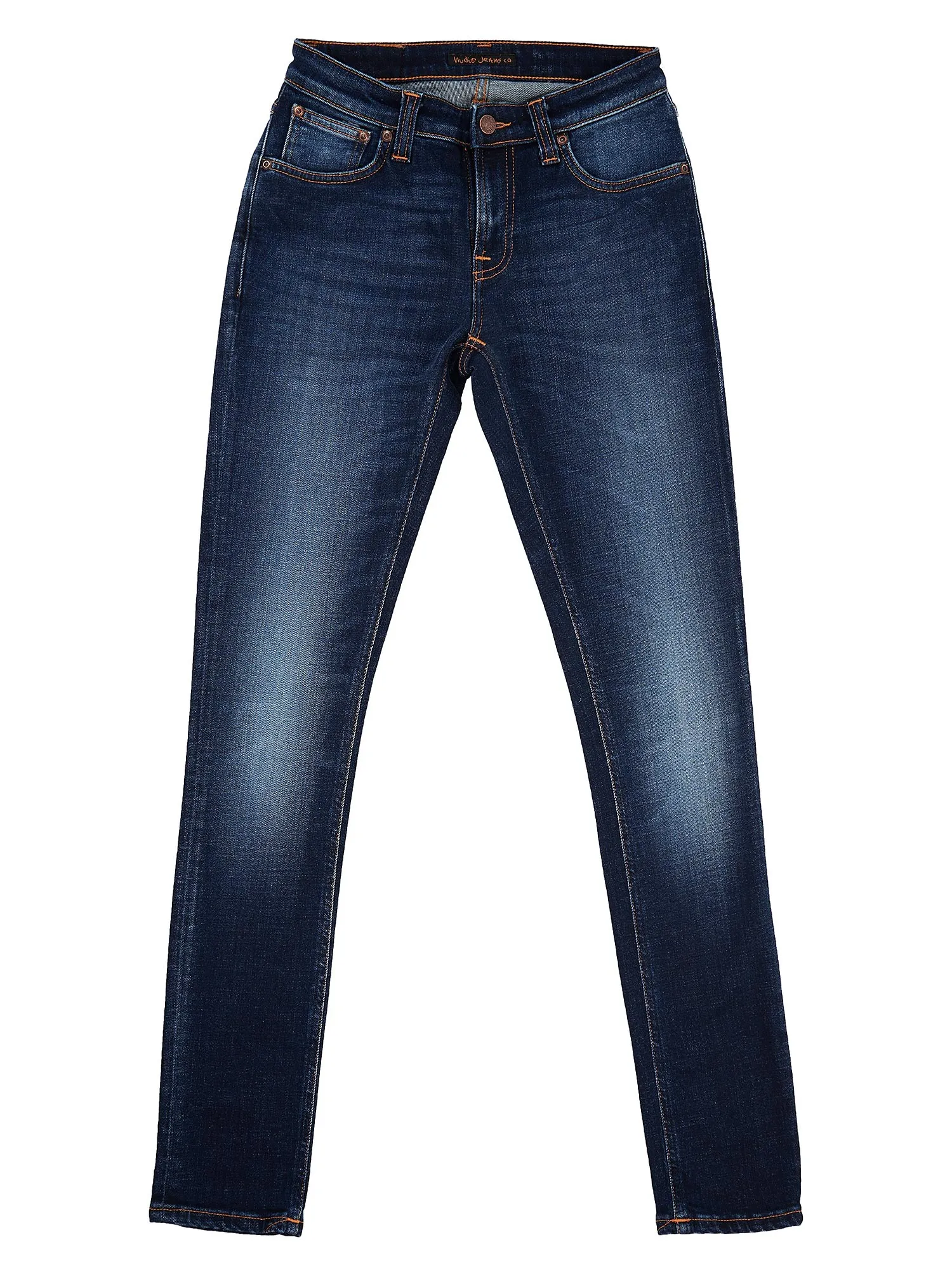 Skinny Fit women's jeans in stretch washed denim blue color