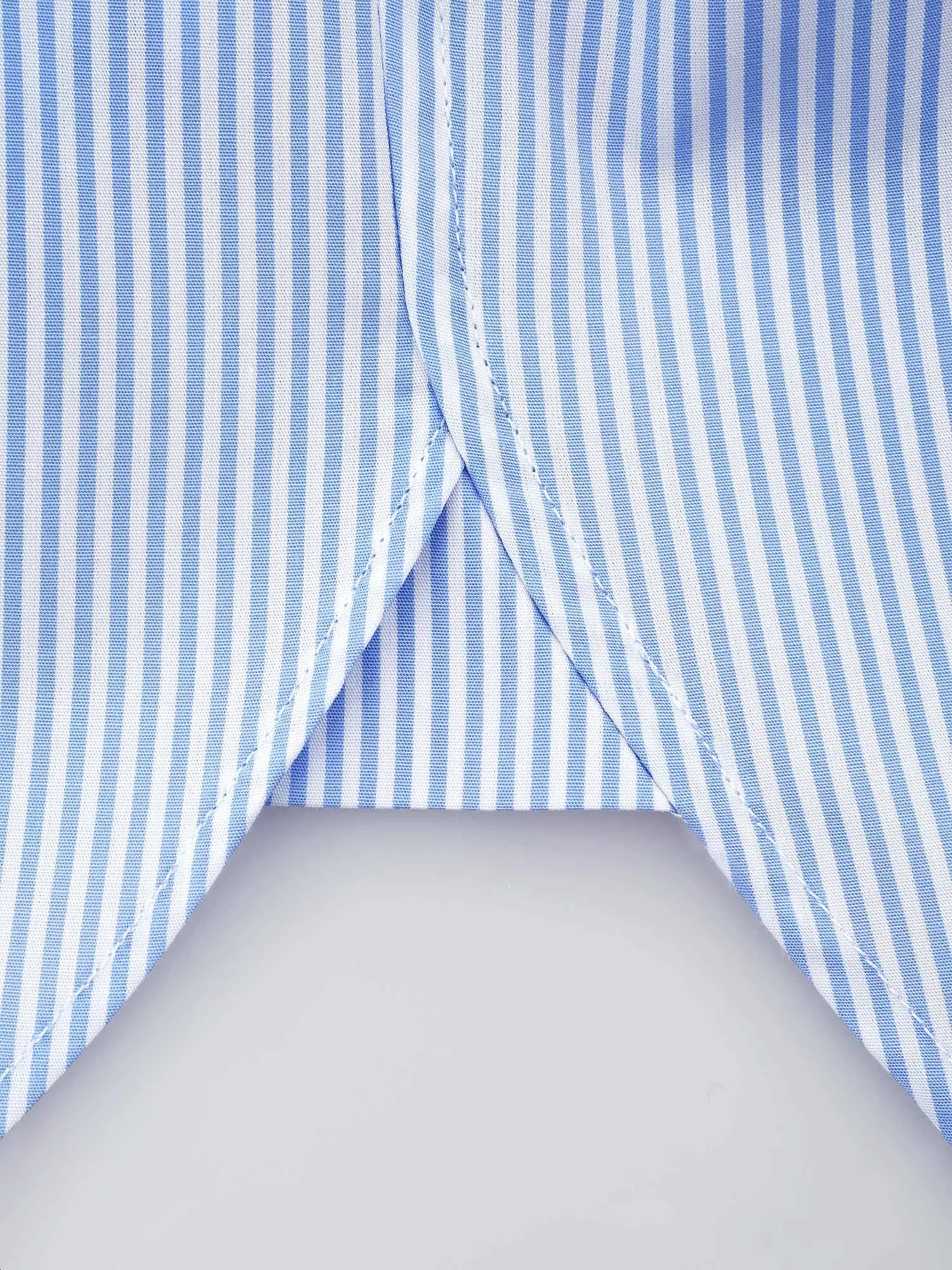 Striped sky blue classic shirt for men