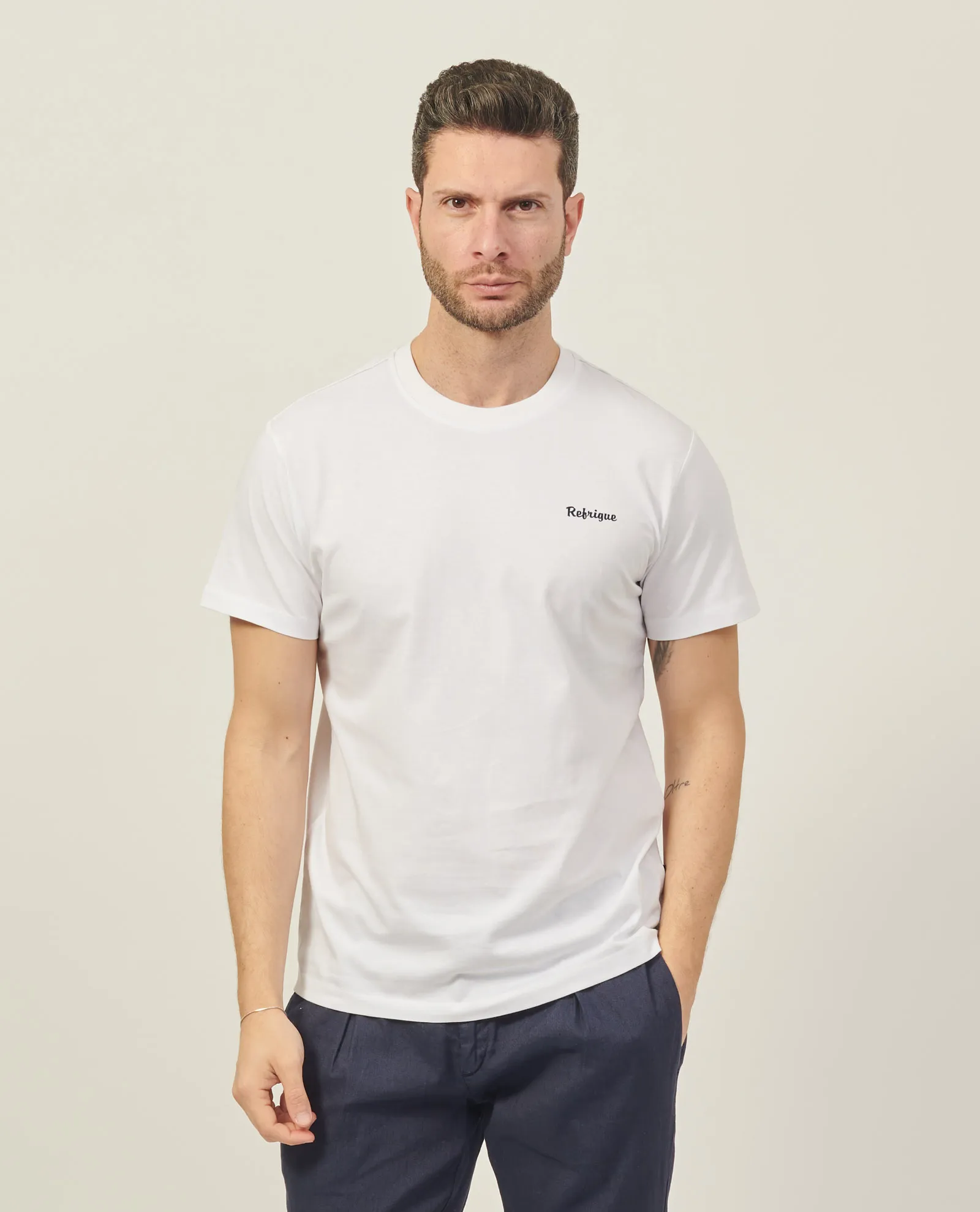 T-shirt Refrigue da uomo in cotone con logo