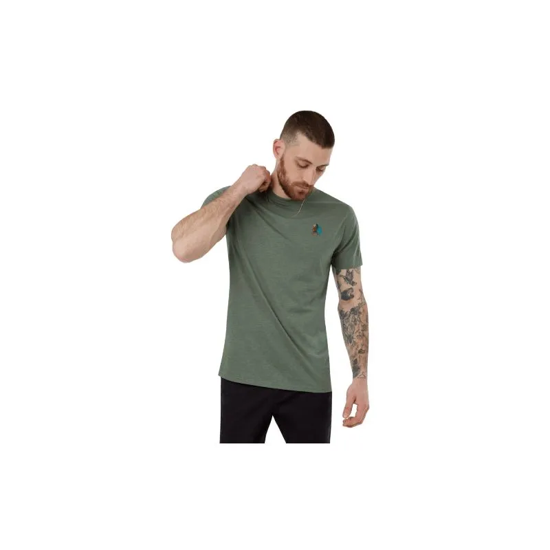 T-shirt Tentree SASQUATCH T-SHIRT (DARK SAGE HEATHER/RUBBER) Uomo